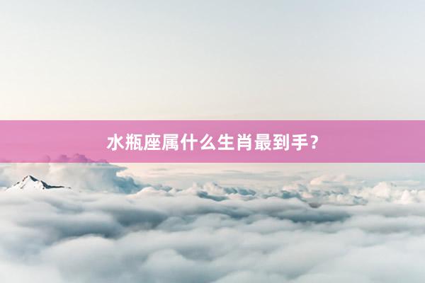 水瓶座属什么生肖最到手？